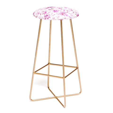Schatzi Brown Lovely Floral Pink Bar Stool