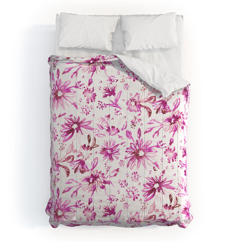 Schatzi Brown Lovely Floral Pink Comforter