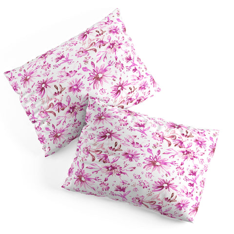 Schatzi Brown Lovely Floral Pink Pillow Shams