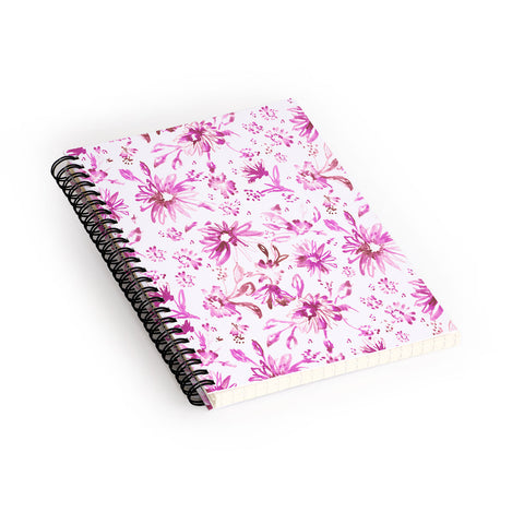 Schatzi Brown Lovely Floral Pink Spiral Notebook