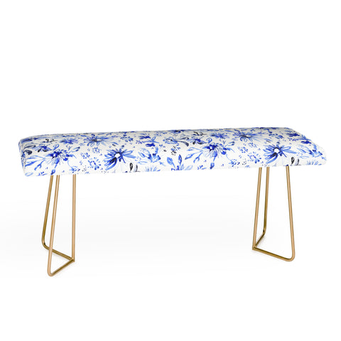Schatzi Brown Lovely Floral White Blue Bench