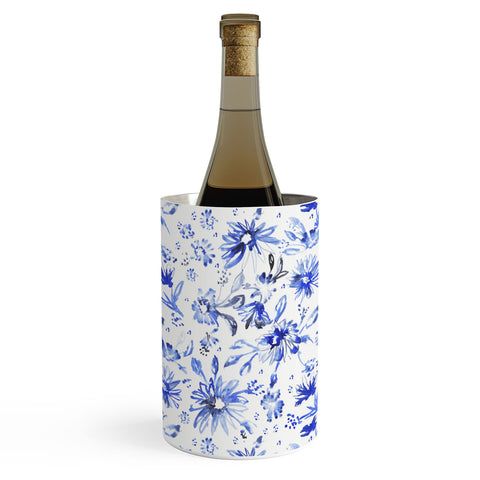 Schatzi Brown Lovely Floral White Blue Wine Chiller