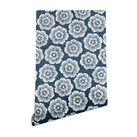 Schatzi Brown Lucy Floral Night Blue Wallpaper