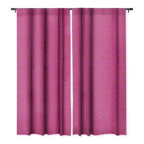 Schatzi Brown Lucy Floral Punch Blackout Window Curtain