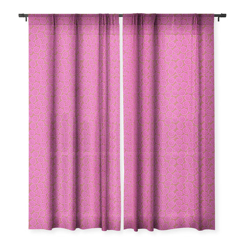 Schatzi Brown Lucy Floral Punch Sheer Window Curtain