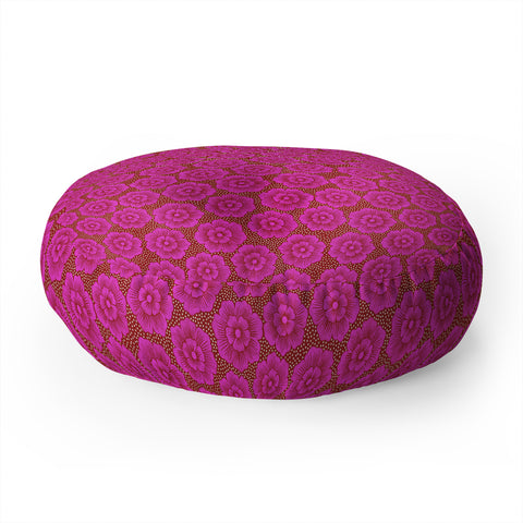 Schatzi Brown Lucy Floral Punch Floor Pillow Round