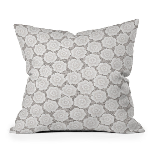Schatzi Brown Lucy Floral Snow Throw Pillow