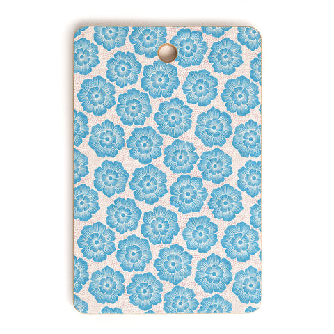 Schatzi Brown Lucy Floral Turquoise Cutting Board Rectangle