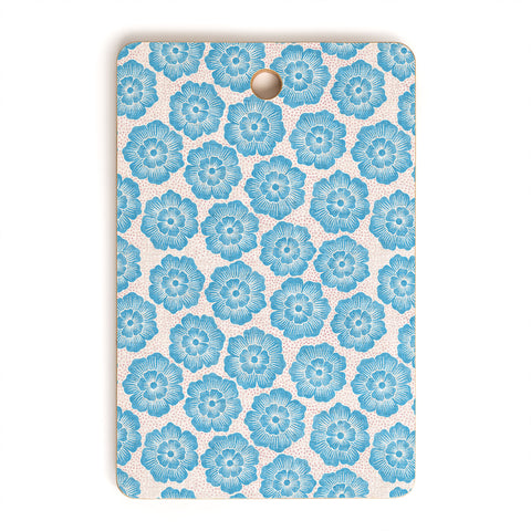 Schatzi Brown Lucy Floral Turquoise Cutting Board Rectangle