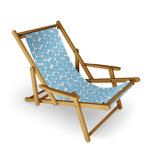 Schatzi Brown Lucy Floral Turquoise Sling Chair