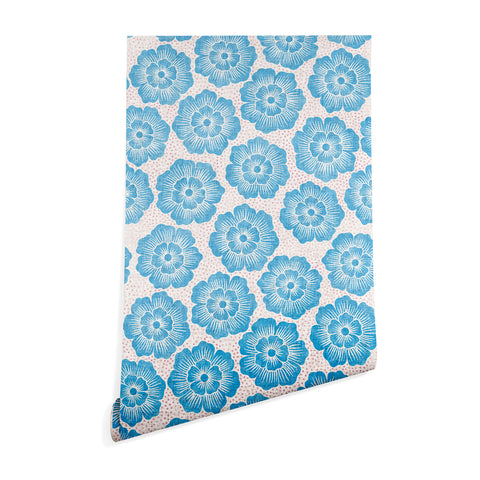 Schatzi Brown Lucy Floral Turquoise Wallpaper