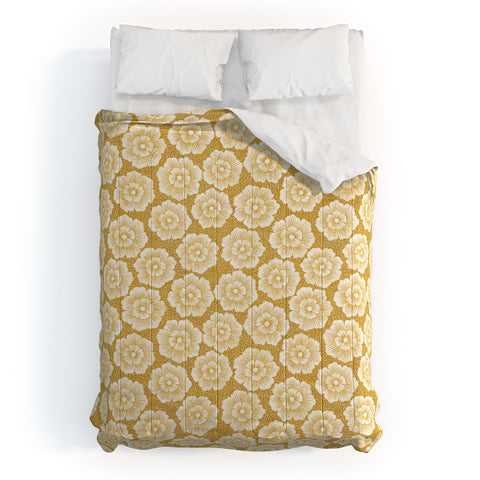 Schatzi Brown Lucy Floral Yellow Comforter