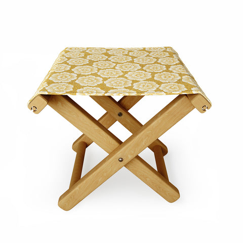 Schatzi Brown Lucy Floral Yellow Folding Stool