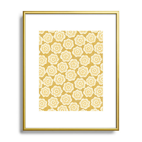Schatzi Brown Lucy Floral Yellow Metal Framed Art Print