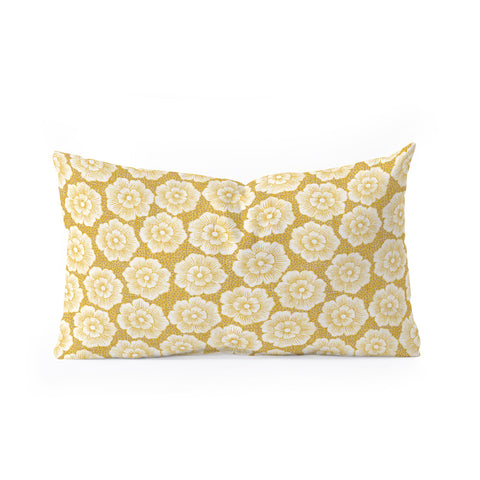 Schatzi Brown Lucy Floral Yellow Oblong Throw Pillow