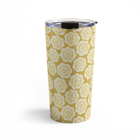 Schatzi Brown Lucy Floral Yellow Travel Mug