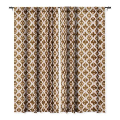 Schatzi Brown Luna Tie Dye Burnt Sienna Blackout Window Curtain