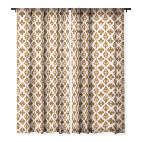 Schatzi Brown Luna Tie Dye Burnt Sienna Sheer Window Curtain
