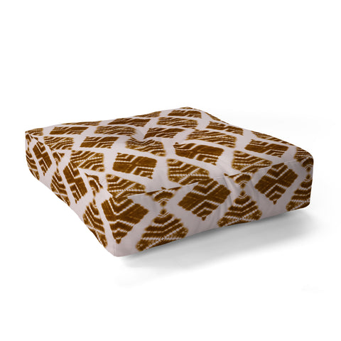 Schatzi Brown Luna Tie Dye Burnt Sienna Floor Pillow Square