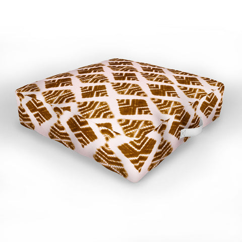 Schatzi Brown Luna Tie Dye Burnt Sienna Outdoor Floor Cushion