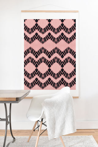 Schatzi Brown Luna Tie Dye Pink Black Art Print And Hanger