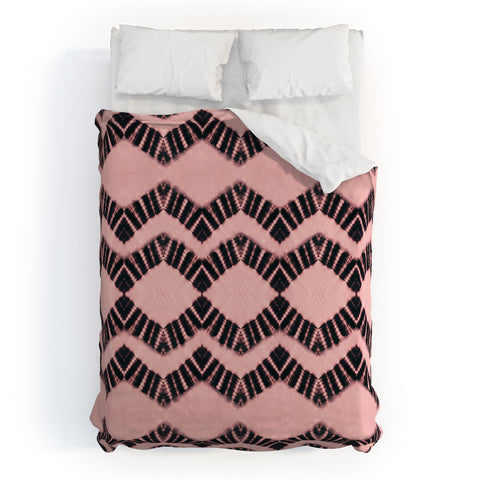 Schatzi Brown Luna Tie Dye Pink Black Duvet Cover