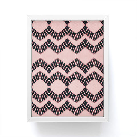 Schatzi Brown Luna Tie Dye Pink Black Framed Mini Art Print