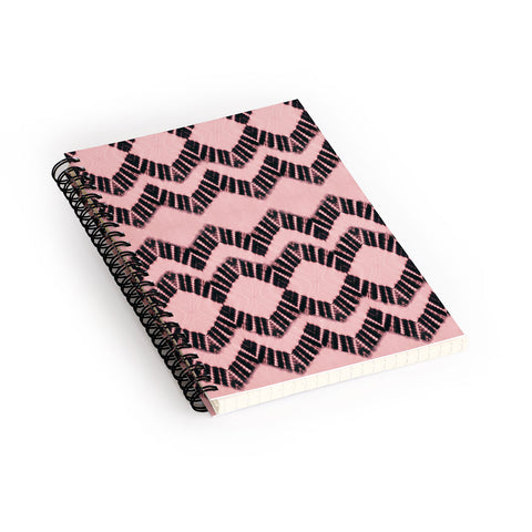 Schatzi Brown Luna Tie Dye Pink Black Spiral Notebook