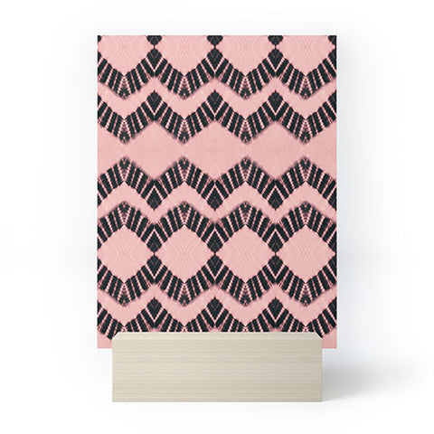 Schatzi Brown Luna Tie Dye Pink Black Mini Art Print