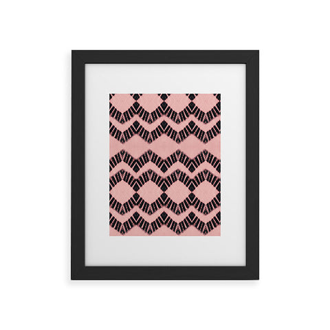 Schatzi Brown Luna Tie Dye Pink Black Framed Art Print