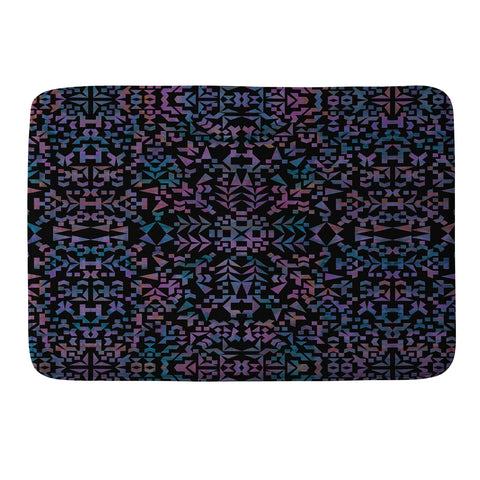 Schatzi Brown Makai Geo Black Memory Foam Bath Mat