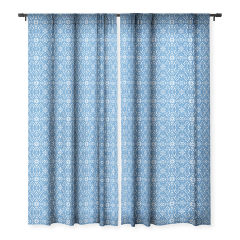 Schatzi Brown Mallory Boho Blue Sheer Window Curtain