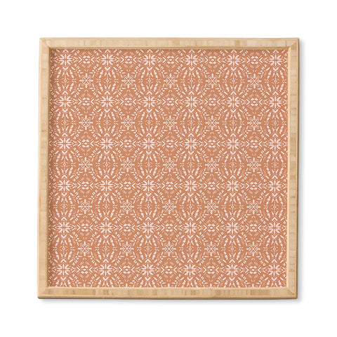 Schatzi Brown Mallory Boho Peach Framed Wall Art