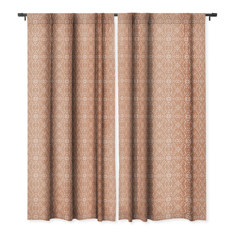 Schatzi Brown Mallory Boho Peach Blackout Window Curtain