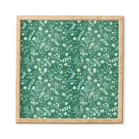 Schatzi Brown Mallory Floral Emerald Framed Wall Art