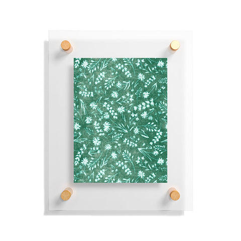 Schatzi Brown Mallory Floral Emerald Floating Acrylic Print