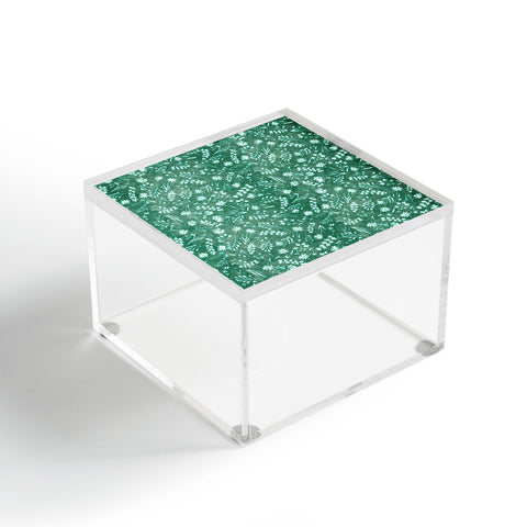 Schatzi Brown Mallory Floral Emerald Acrylic Box