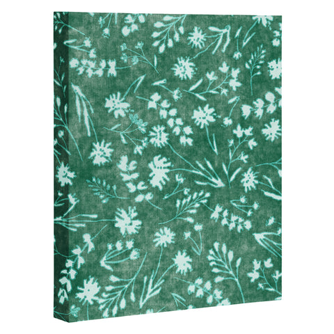Schatzi Brown Mallory Floral Emerald Art Canvas