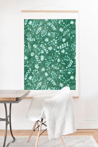 Schatzi Brown Mallory Floral Emerald Art Print And Hanger