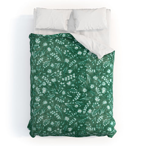Schatzi Brown Mallory Floral Emerald Comforter