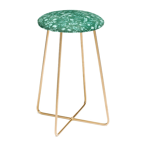 Schatzi Brown Mallory Floral Emerald Counter Stool