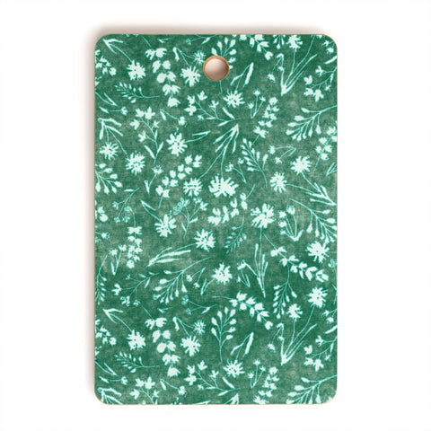 Schatzi Brown Mallory Floral Emerald Cutting Board Rectangle