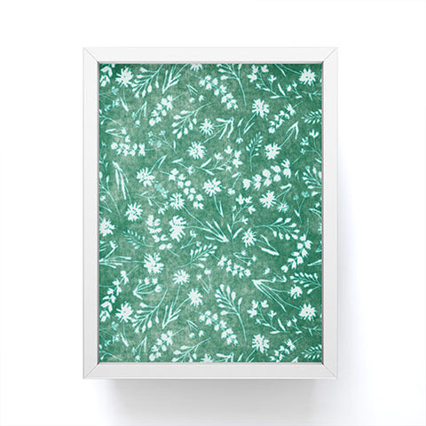 Schatzi Brown Mallory Floral Emerald Framed Mini Art Print