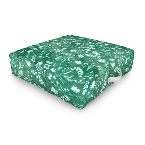 Schatzi Brown Mallory Floral Emerald Outdoor Floor Cushion