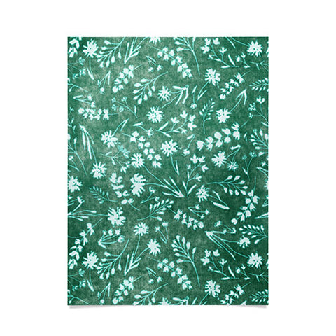 Schatzi Brown Mallory Floral Emerald Poster