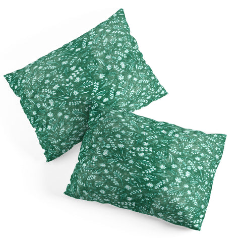 Schatzi Brown Mallory Floral Emerald Pillow Shams