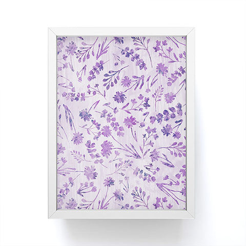 Schatzi Brown Mallory Floral Lilac Framed Mini Art Print