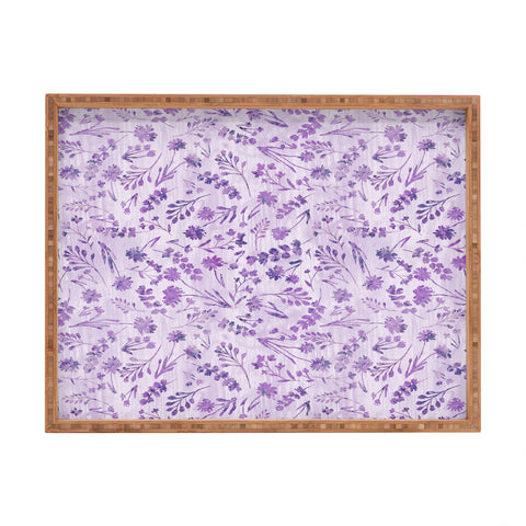 Schatzi Brown Mallory Floral Lilac Rectangular Tray