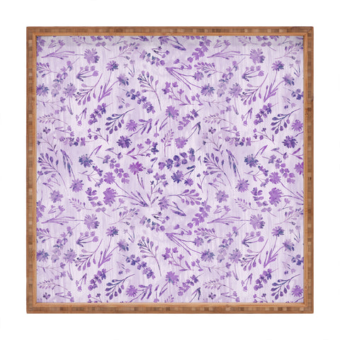 Schatzi Brown Mallory Floral Lilac Square Tray