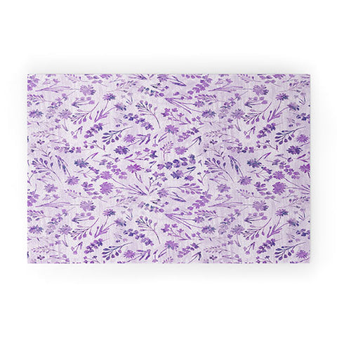 Schatzi Brown Mallory Floral Lilac Welcome Mat